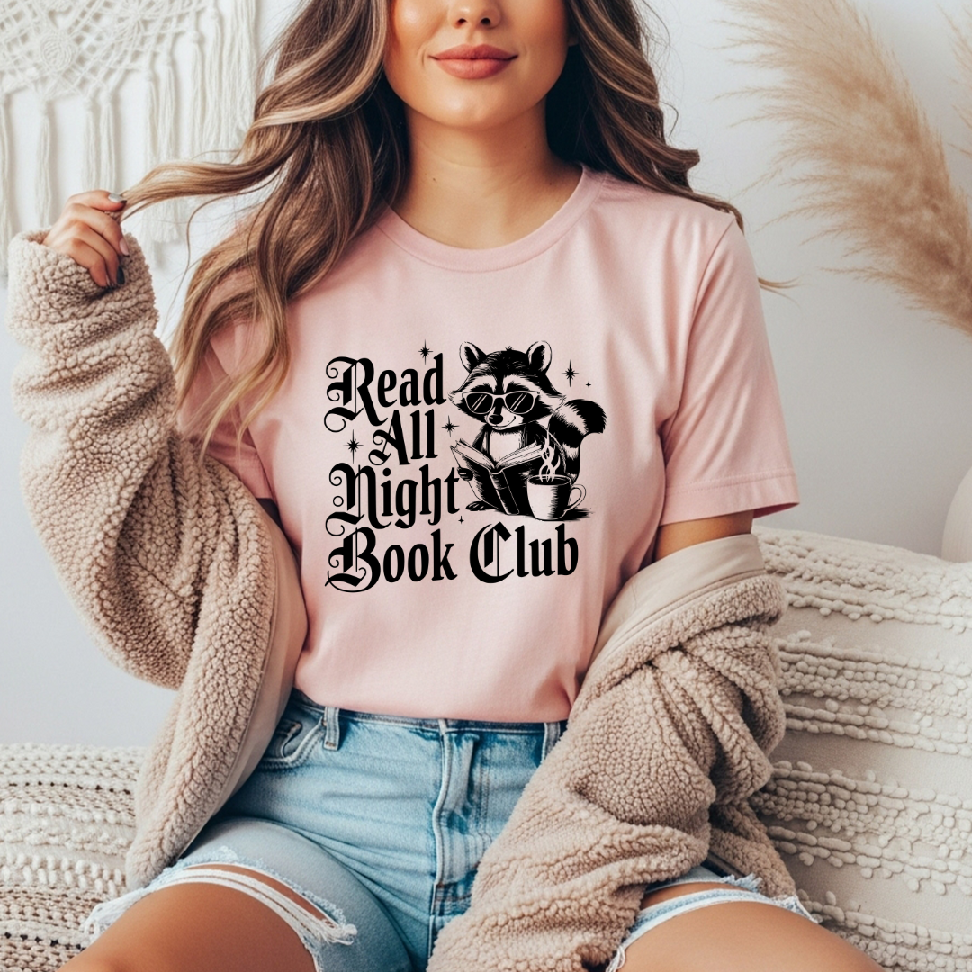 Read All Night Book Club Comfort Colors Tee