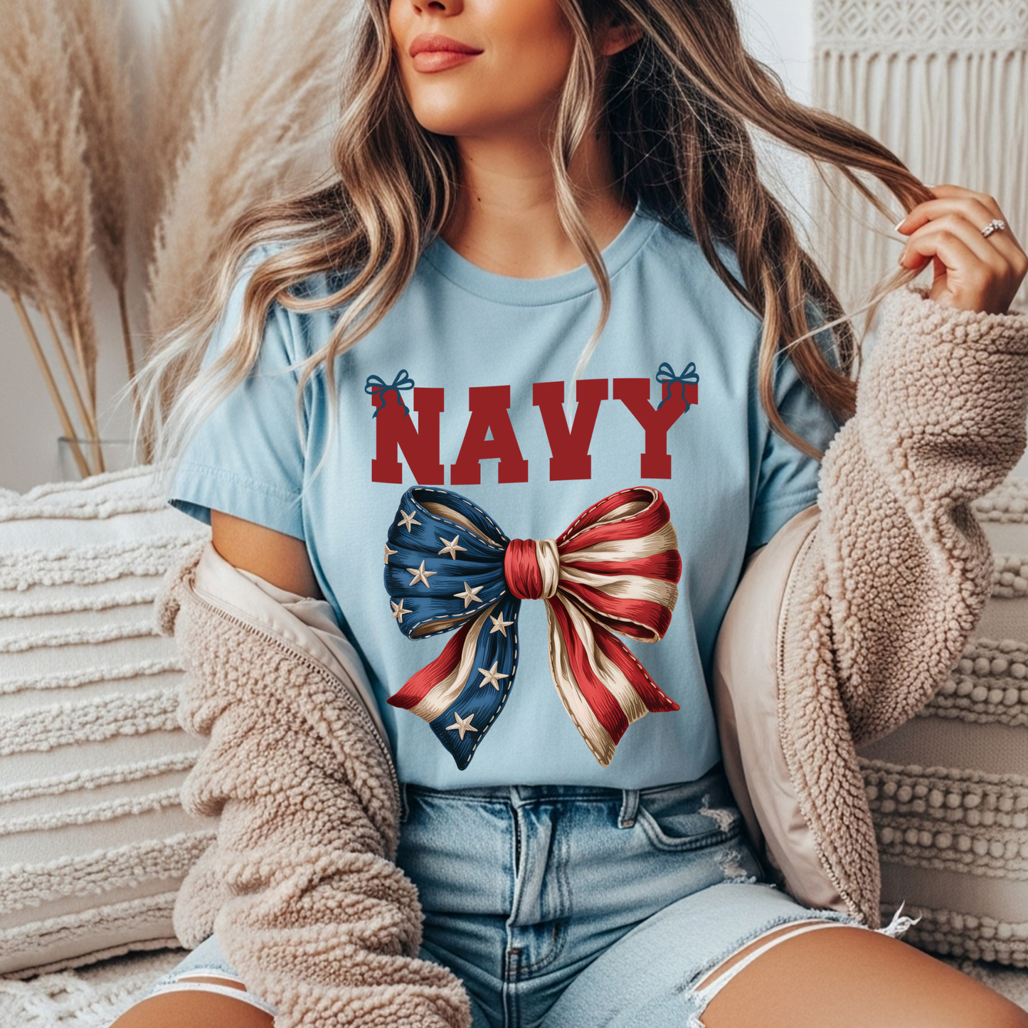Navy Americana Gildan Tee