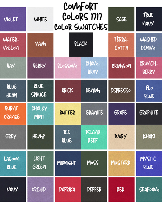 Color + Size Charts