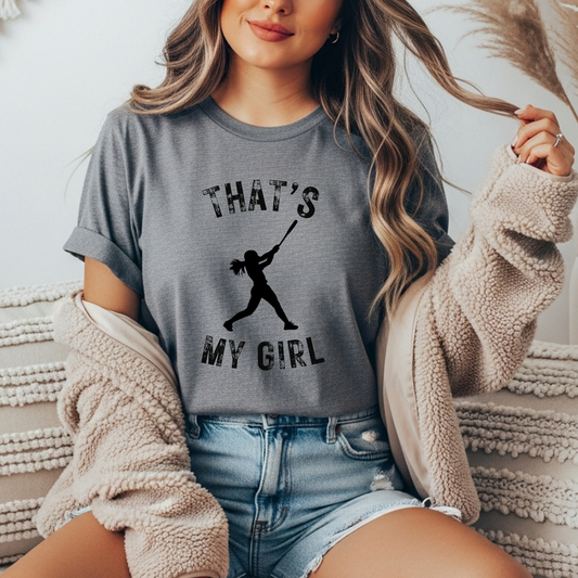 That's My Girl Softball Gildan Tee