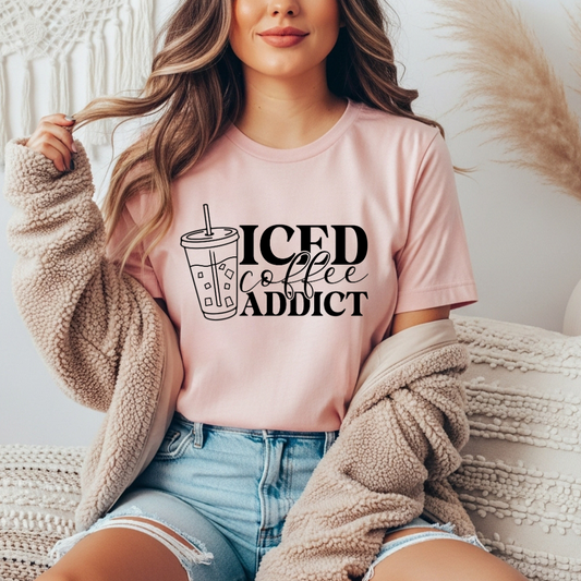Iced Coffee Addict Comfort Colors Tee