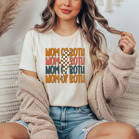 Mom of Both Stack Gildan Tee