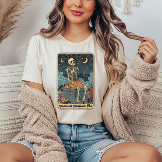 Emotional Dumpster Fire Tarot Comfort Colors Tee