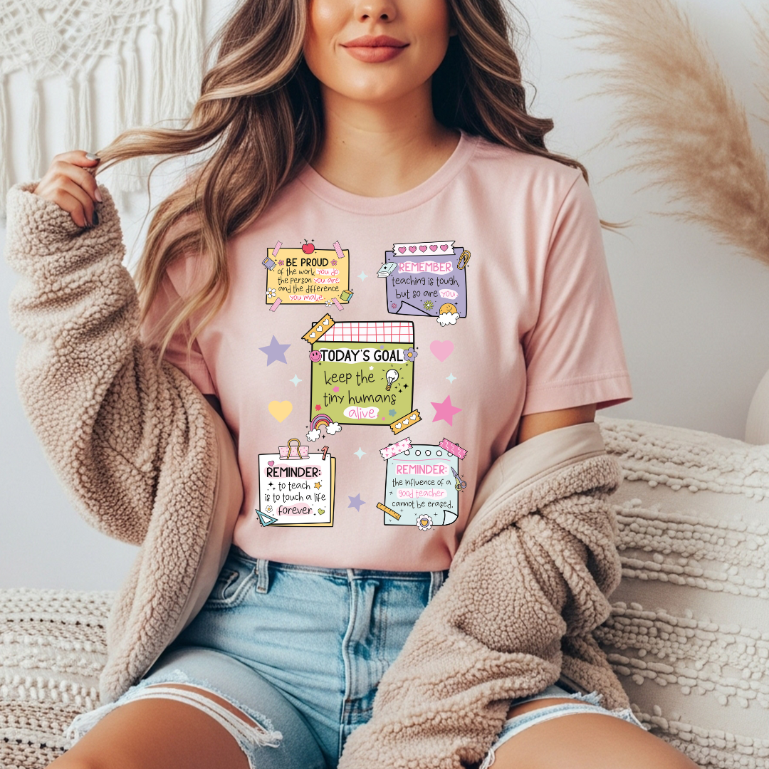 Teacher Post Its Comfort Colors Tee