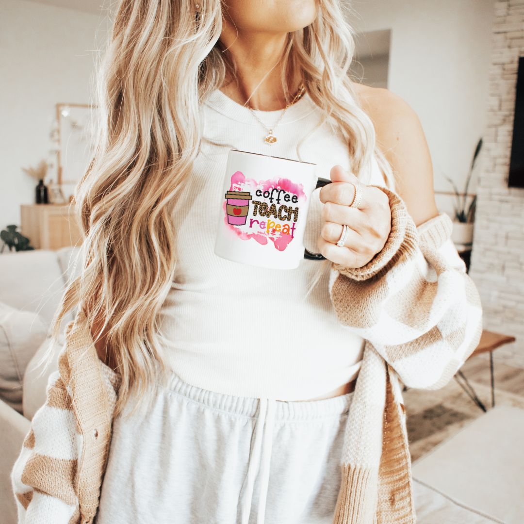 Coffee. Teach. Repeat. 11 & 15 oz Mug