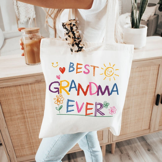 Best Grandma Ever Crayon Eco Tote Bag