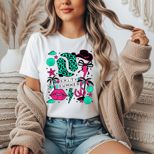 Western Salty Summer Color Comfort Tee