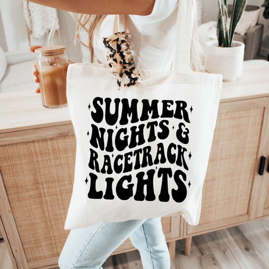 Summer Nights and Racetrack Lights Eco Tote Bag