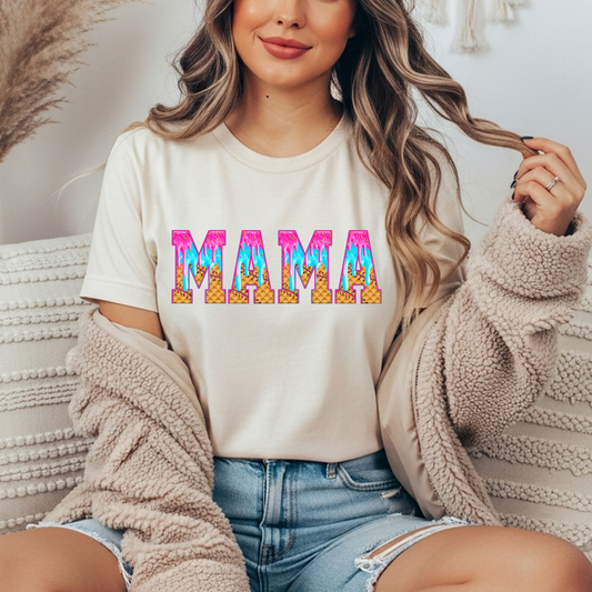 Mama Ice Cream Drip Shirt T-shirt