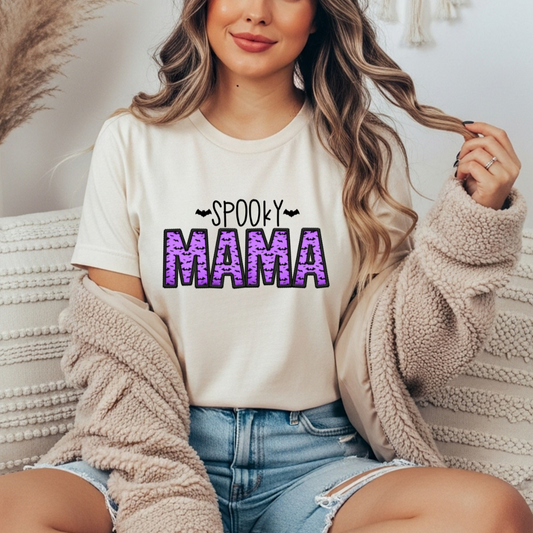 Bat Spooky Mama Comfort Colors Tee