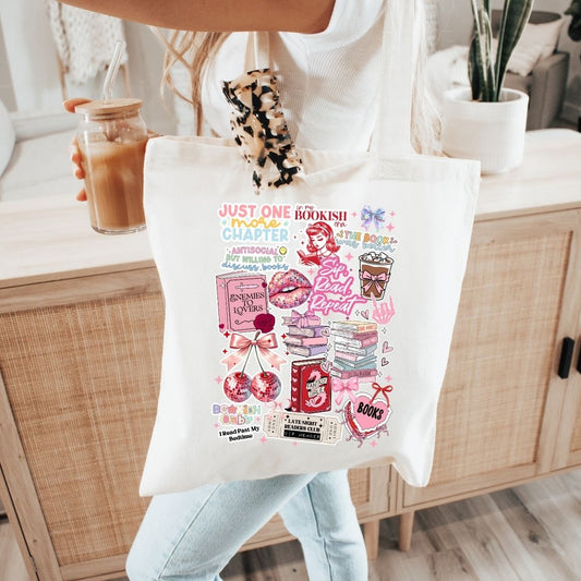 Bookish Sticker Eco Tote Bag