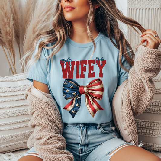 Wifey Americana Gildan Tee