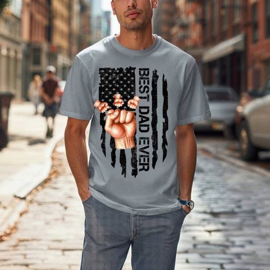 Best Dad Ever Fist Bump Gildan Tee