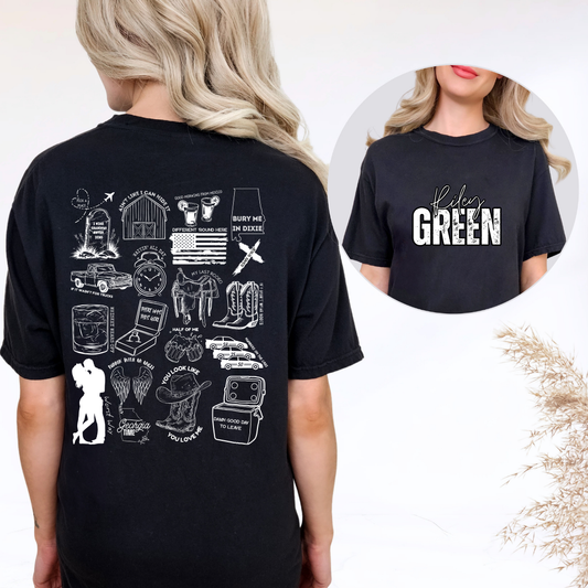 Riley Green Song Collage Bella + Canvas Tee